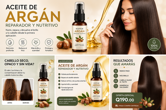 Aceite de Argan Reparador y Nutritivo